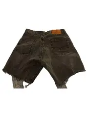 Vorschaubild 4 von Premium Jeans Shorts Herren W30 Grau Denim Cut-Off Fransen