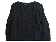 Vorschaubild 5 von Strickpullover Damen Gr. S Schwarz Strukturmuster Italy