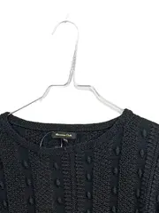 Vorschaubild 3 von Strickpullover Damen Gr. S Schwarz Strukturmuster Italy