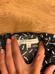 Vorschaubild 5 von Damen Jumpsuit Schwarz Weiß Muster Gr. S Ärmellos