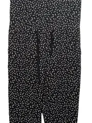 Vorschaubild 3 von Damen Jumpsuit Schwarz Weiß Muster Gr. S Ärmellos
