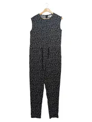Vorschaubild 1 von Damen Jumpsuit Schwarz Weiß Muster Gr. S Ärmellos