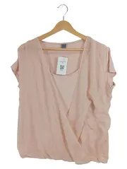 Vorschaubild 1 von Premium Damen Bluse Wickeloptik Rosa Gr. 42/XL Viskose