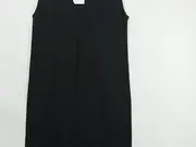 Vorschaubild 3 von Strickkleid Damen Schwarz Gr. 40 Viskose Ärmellos V-Ausschnitt Basic