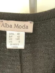 Vorschaubild 7 von Strickkleid Damen Schwarz Gr. 40 Viskose Ärmellos V-Ausschnitt Basic