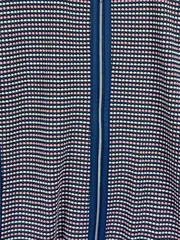 Vorschaubild 3 von Damen Strickjacke Gr. 46 Blau Rosa Gestreift Reißverschluss