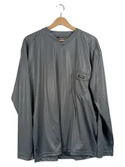 Vorschaubild 7 von Herren Langarmshirt Freizeit Sportlich Grau Polyester Gr. XL