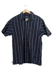 Vorschaubild 1 von Herren Kurzarm Hemd gestreift Blau Gr. L Baumwolle