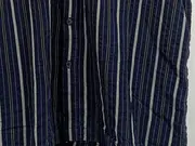 Vorschaubild 4 von Herren Kurzarm Hemd gestreift Blau Gr. L Baumwolle