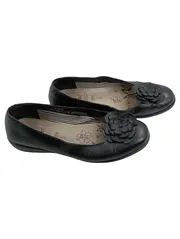 Vorschaubild 1 von Walking on Air Ballerinas Damen Leder Applikationen Schwarz Gr. 39