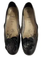 Vorschaubild 2 von Walking on Air Ballerinas Damen Leder Applikationen Schwarz Gr. 39