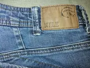 Vorschaubild 3 von Damen Jeans Straight Leg Blau Größe S W28 36 Button-Fly Used Look