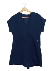 Vorschaubild 1 von Trafaluc Jumpsuit Damen XS Blau V-Ausschnitt Kurzarm Elegant