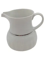 Vorschaubild 1 von Thomas Germany Milchkännchen Porzellan Weiß Silberrand Klassisch 8cm
