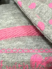 Vorschaubild 5 von Kapuzenpullover Hoodie Herzmuster Gr. 86 Grau Pink Glitzer