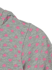 Vorschaubild 3 von Kapuzenpullover Hoodie Herzmuster Gr. 86 Grau Pink Glitzer