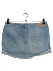 Vorschaubild 2 von Jeansrock Mini Blau Damen Gr. 36/S Streetwear Vintage Strass Cut-Out