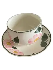 Vorschaubild 1 von Suppentasse mit Untertasse Blumenmuster 300ml