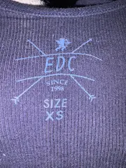 Vorschaubild 2 von Damen Top Rippstrick Schnürung Rücken Blau Gr. XS