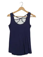 Vorschaubild 1 von Damen Top Rippstrick Schnürung Rücken Blau Gr. XS