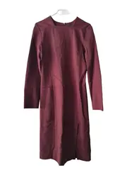 Vorschaubild 1 von Etuikleid Damen Gr. 38 Rot Business Elegant Langarm Kleid