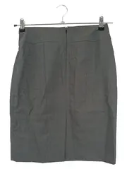 Vorschaubild 2 von Damen Bleistiftrock Gr. 34/XS Grau Business Midi Rock Wolle