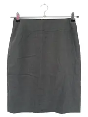Vorschaubild 1 von Damen Bleistiftrock Gr. 34/XS Grau Business Midi Rock Wolle