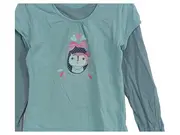 Vorschaubild 2 von Langarmshirt Mädchen Gr. 128 Türkis Katzen-Motiv Baumwolle