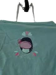 Vorschaubild 3 von Langarmshirt Mädchen Gr. 128 Türkis Katzen-Motiv Baumwolle
