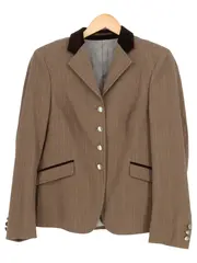 Vorschaubild 1 von Damen Turnierjacket Reitjacket Braun Gestreift Gr. 38/M Elegant Sportlich
