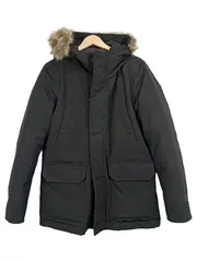 Vorschaubild 1 von Herren Parka Winterjacke Kapuze Fellbesatz Schwarz Gr. S
