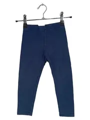 Vorschaubild 1 von Mädchen Leggings Gr. 98 Blau Uni Baumwolle Basic Alltag