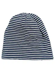 Vorschaubild 1 von Kinder Mütze Beanie gestreift Blau Grau Maritim Baumwolle