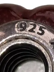 Vorschaubild 2 von Charm Anhänger Blume Braun 925 Sterling Silber Emaille Damen