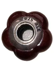 Vorschaubild 1 von Charm Anhänger Blume Braun 925 Sterling Silber Emaille Damen