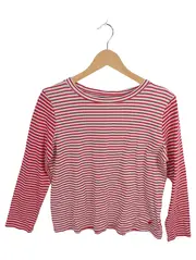 Vorschaubild 1 von Langarmshirt Herren Gr. L Rot Weiß Gestreift Maritim