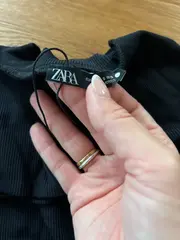Vorschaubild 2 von Damen Rippstrick Body Top Schwarz Gr. S ärmellos Basic