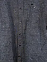 Vorschaubild 3 von Herren Kurzarm Freizeithemd Gepunktet Grau Gr. L
