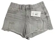 Vorschaubild 1 von Destroyed Denim Shorts Kinder Mädchen Freizeit Cut-Outs Grau Gr. 146