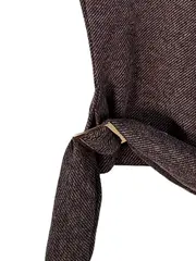 Vorschaubild 2 von Damen Pullunder Braun Meliert Asymmetrisch Gr. S Elegant