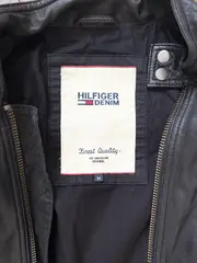 Vorschaubild 2 von Tommy Hilfiger Herren Lederjacke Schwarz Gr. M Casual Biker