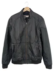 Vorschaubild 1 von Tommy Hilfiger Herren Lederjacke Schwarz Gr. M Casual Biker