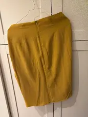 Vorschaubild 2 von Wickelrock Damen Gr. S/36 Gelb Gerafft Schleife Midi