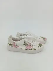 Vorschaubild 2 von Damen Sneaker low 36 Weiß Blumenmuster Stickerei Freizeitschuh Feminin