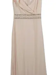 Vorschaubild 2 von Damen Abendkleid Rosa Gr. 36 Elegant Pailletten Maxikleid Ärmellos