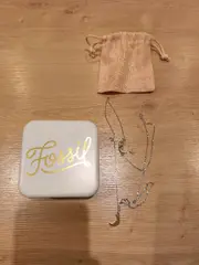 Vorschaubild 2 von Damen Halskette Mondanhänger Silber Roségold mit Box NEU