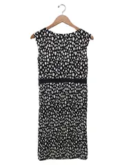 Vorschaubild 2 von Damen Etuikleid Gr. 36/S Schwarz Gepunktet Elegant Business