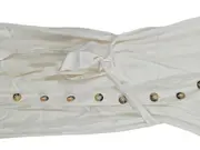 Vorschaubild 2 von Damen Blusenkleid Gr. 34/XS Weiß Elegant Baumwolle Midi