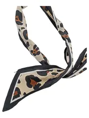 Vorschaubild 2 von Haarband Tuch Leopardenmuster Beige Schwarz Animal-Print 90cm