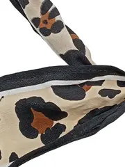 Vorschaubild 3 von Haarband Tuch Leopardenmuster Beige Schwarz Animal-Print 90cm